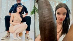 Asshole in a tight hole took a huge barrel of a black